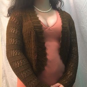 Brown knitted cardigan